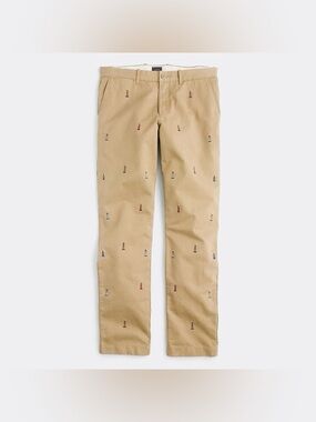 J. Crew 770 Mens Straight Fit Chino Pants with Embroidered Size: 31x32